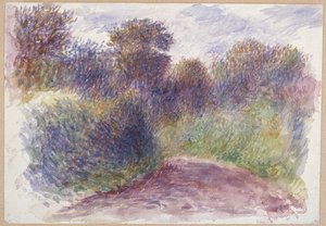Country Lane (wc fehér szőtt papíron) alkotó: Pierre Auguste Renoir
